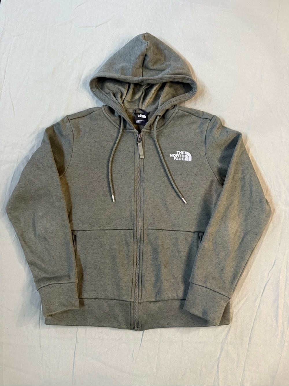 Women's The North Face Olive Green Full Zip Hoodie S